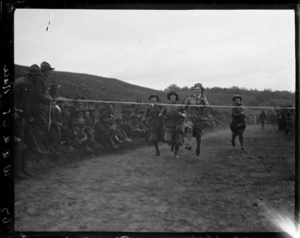 Women's Auxiliary Army race at a New Zealand camp in England