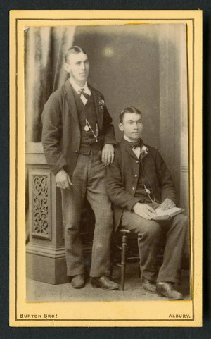 Burton Brothers (Albury, New South Wales) fl 1877-1897 :Portrait of 2 unidentified men