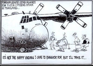 Foreign govt's send planes for their citizens stuck in Thailand... "It's not the happy ending I came to Bangkok for, but I'll take it..." 4 December, 2008.