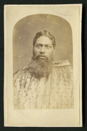 Carnell, Samuel 1832-1920 : Portrait of Komene, Chief, Mahia Peninsula