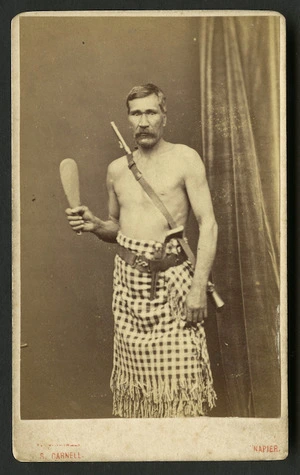 Carnell, Samuel 1832-1920 : Portrait of Hohepa Tamamutu fl 1870s