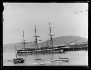 The ship Lady Jocelyn loading at Port Chalmers