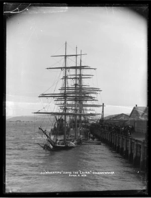 The S.S. Wakatipu sinks the Laira at Dunedin wharf.