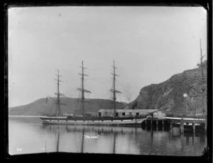 Sailing ship Nelson docked at Port Chalmers in 1883
