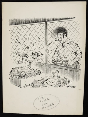 Lonsdale, Neil, 1907-1989 :[So, our hens are going metric, or they're going to try]. 24 Mar 1973