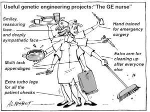 Useful genetic engineering projects; "The GE nurse" 10 September, 2004