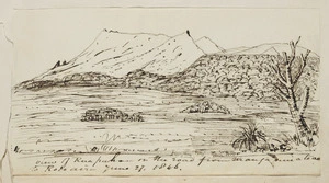 [Taylor, Richard], 1805-1873 :View of Ruapahau on the road from Manganuiateao to Rotoaira, June 27, 1846.