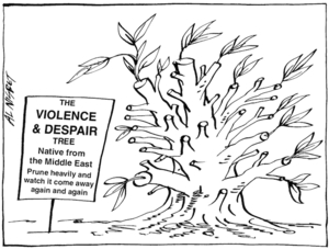 Nisbet, Al, 1958- :The Violence & Despair Tree. Native from the Middle East Christchurch Press, 10 September 2003.
