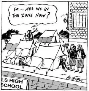 Nisbet, Alistair, 1958- :'So...are we in the zone now?' Christchurch Press. 7 August, 2002.