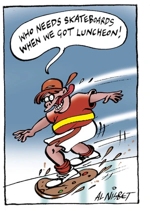 "Who needs skateboards when we got luncheon!" 31 October, 2005