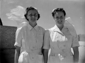Eva Patchett and Joyce Green at the New Zealand General Hospital in El Qantara in Egypt
