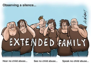 Observing a silence... EXTENDED FAMILY. Hear no child abuse... See no child abuse... Speak no child abuse... 11 August, 2007