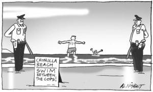 Cronulla Beach. Swim between the Cops! 21 December, 2005