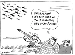 "False alarm! It's just more of those migrating NPC rugby players!" 2 May, 2005