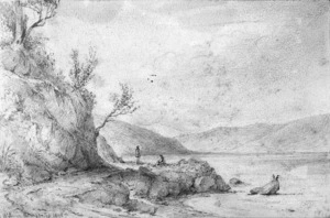 Swainson, William, 1789-1855 :Mouth of the Hutt Valley and the Tararua Mountain. 23rd September 1848.