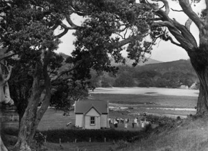 Tryphena, Great Barrier Island, showing the school house