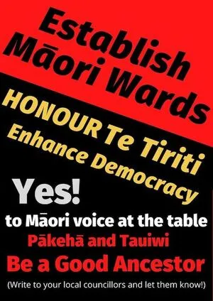Creator unknown: Digital ephemera relating to The Local Electoral (Māori Wards and Māori Constituencies) Amendment Bill