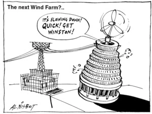 The next Wind Farm?.. "It's slowing down! QUICK! Get Winston!" 3 April, 2004