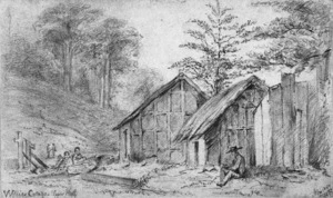 Swainson, William, 1789-1855 :Willie's cottage, Upper Hutt, Nov. 1854