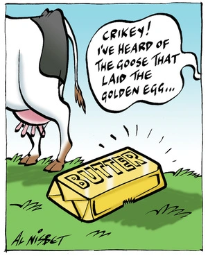 "Crikey! I've heard of the goose that laid the golden egg..." 5 February, 2008