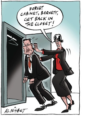 "Forget cabinet, Barnett, get back in the closet!" 21 October, 2005