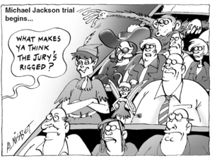 Michael Jackson trial begins... "What makes ya think the jury's rigged?" 3 February, 2005