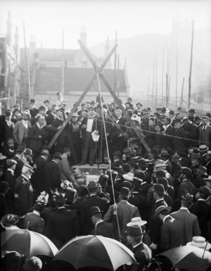 Ceremony for the laying of the foundation stone of the General Assembly Library, Wellington
