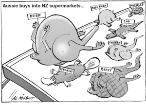 Aussie buys into NZ supermarkets... Beef. Terakihi. Roast. Chicken. Cod. Tree Pork. Mussels. 27 May, 2005