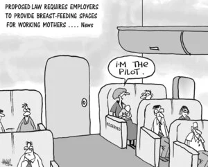 Proposed law requires employers to provide breast-feeding spaces for working mothers...News. "I'm the pilot." 25 March, 2008