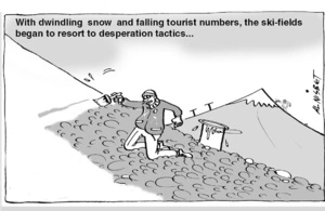 With dwindling snow and falling tourist numbers, the ski-fields began to resort to desperation tactics... 26 July, 2005