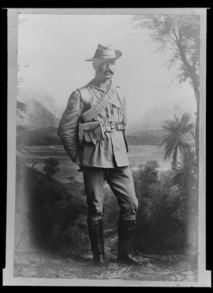 Portrait of David Gallaher in military uniform during the South African War