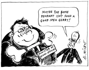 "Maybe the bone pendant isn't such a good idea Gerry!" 16 February, 2004