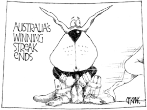 Australia's winning streak ends. 6 March, 2008