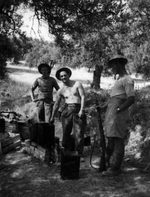 Three soldiers in Crete