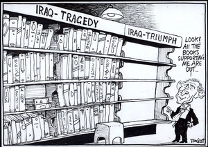 Iraq tragedy, Iraq triumph. "Look! all the books supporting me are out..." 22 March, 2008