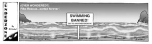 Swimming banned! Go to another beach! (Ever wondered?) Piha rescue... sorted forever! 16 September, 2008