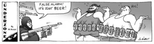 "False alarm! It's just beer!" 1 January, 2008