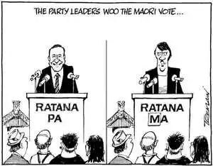 'The party leaders woo the Maori vote...' 24 January, 2008