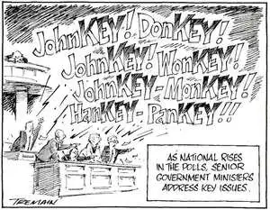 JohnKEY! DonKEY! JohnKEY! WonKEY! JohnKEY-MonKEY! HanKEY-PanKEY!! As National rises in the polls, senior government officials address key issues. 8 September, 2007