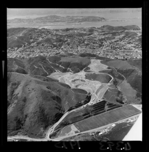 Aerial view of the Wellington rubbish tip at Preston's Valley