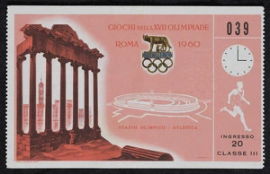 Tickets for the 1960 Olympic Games and knitting pattern