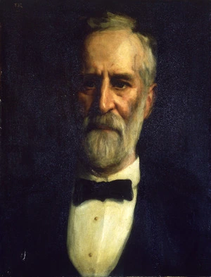 Tasker, John E., 1853-1899 :[Portrait of Walter Scott Reid, first Solicitor-General in N.Z. 1875-1900, ca 1880]