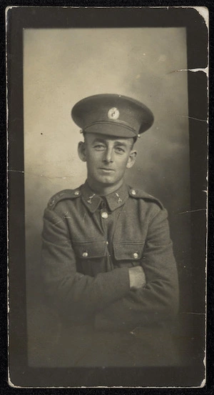 Portrait of an unidentified World War One soldier with arms crossed