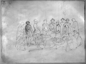 [Clarke, Cuthbert Charles] 1819-1863 :Baptism of Te Ngahue at Te Ariki Dec 29, 1849