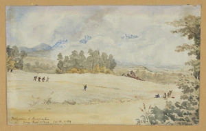 [Weld, Frederick Aloysius] 1823-1891 :Tongariro & Ruapehu from Rua o Tane. 1854