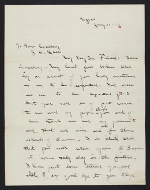 Letters from Mata'afa Iosefa to John C Klein