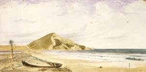 Hodgkins, William Mathew 1833-1898 :Matanaka Head Waikouaiti Beach. W H [1880s?]