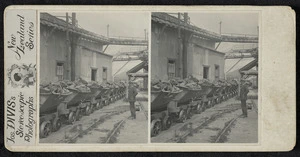 Joseph Divis at Martha mine with ore loaded for transportation to processing plant