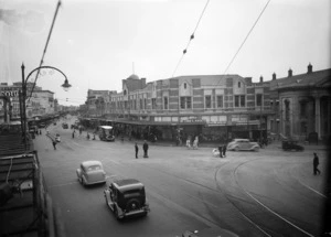 Karangahape Road, Auckland, with the top of Queen Street on the right