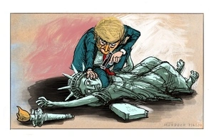 Donald Trump and the Statue of Liberty